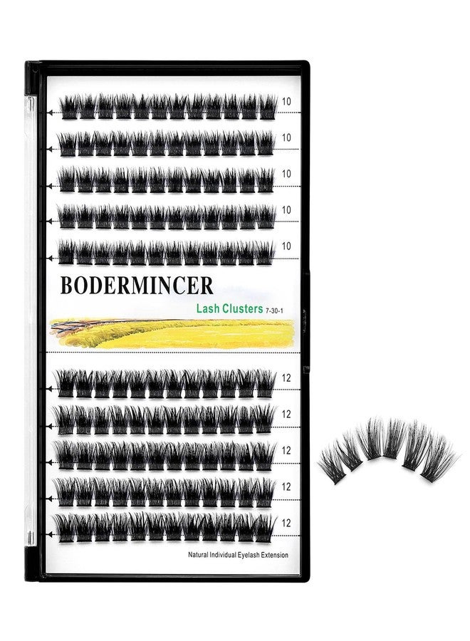 Bodermincer 120 Clusters 10mm+12mm/12mm+14mm Mixed Lash Cluster False Eyelash Individual Cluster EyeLashes Grafting Fake False Eyelashes Eyelash Extension (M01-Black-12mm) - Image 4