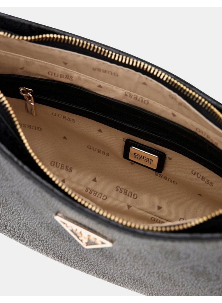 GUESS Noelle Saffiano Shoulder Bag – Gray Elegance in Every Detail - Image 3
