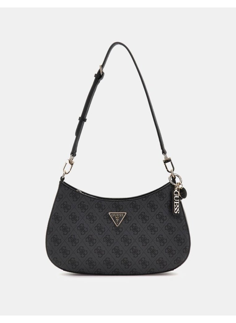 GUESS Noelle Saffiano Shoulder Bag – Gray Elegance in Every Detail - Image 1