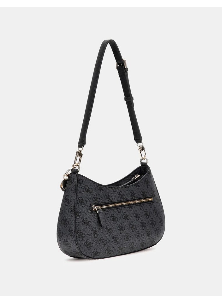 GUESS Noelle Saffiano Shoulder Bag – Gray Elegance in Every Detail - Image 2