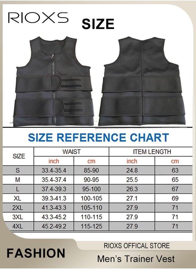 RIOXS Men's Slim Body Shaper Vest, Abdomen Slim Top Compression Tank, Body Shapewear Vest With Front Zipper,  Body Shaping Sauna Vest For Men, Breathable Gym Fitness Body Shaping Vest  - Image 4