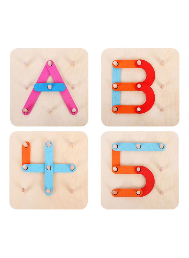 Wooden Letter Number Sorter Puzzle Pegboard - Image 4