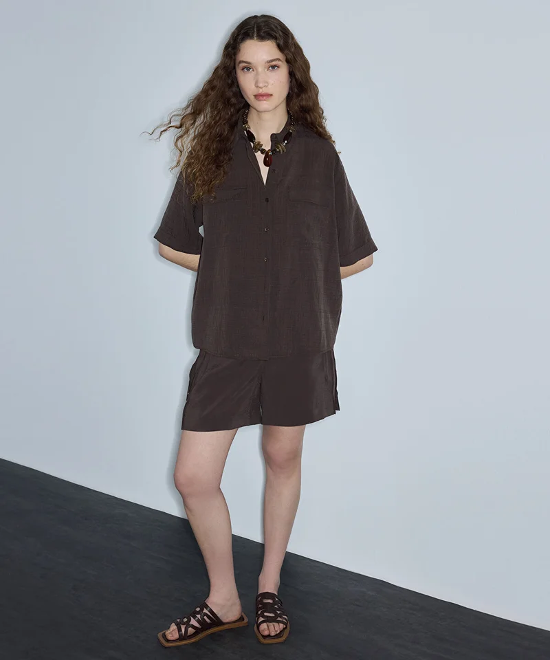 ابيكول Relaxed-Fit Shirt with Flap Pockets
