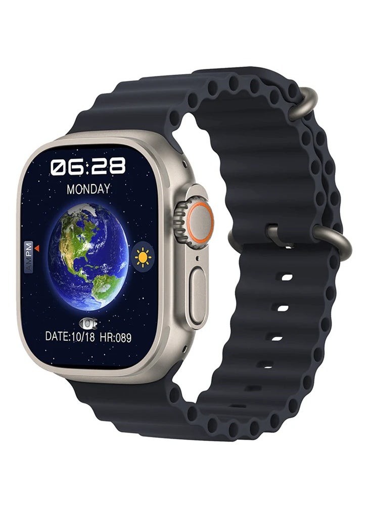 HK - HK 9 Ultra 2 Smart Watch With Wireless Charging Super AMOLED Display AI Chat GPT Playback Music For iOS & Android - Image 1