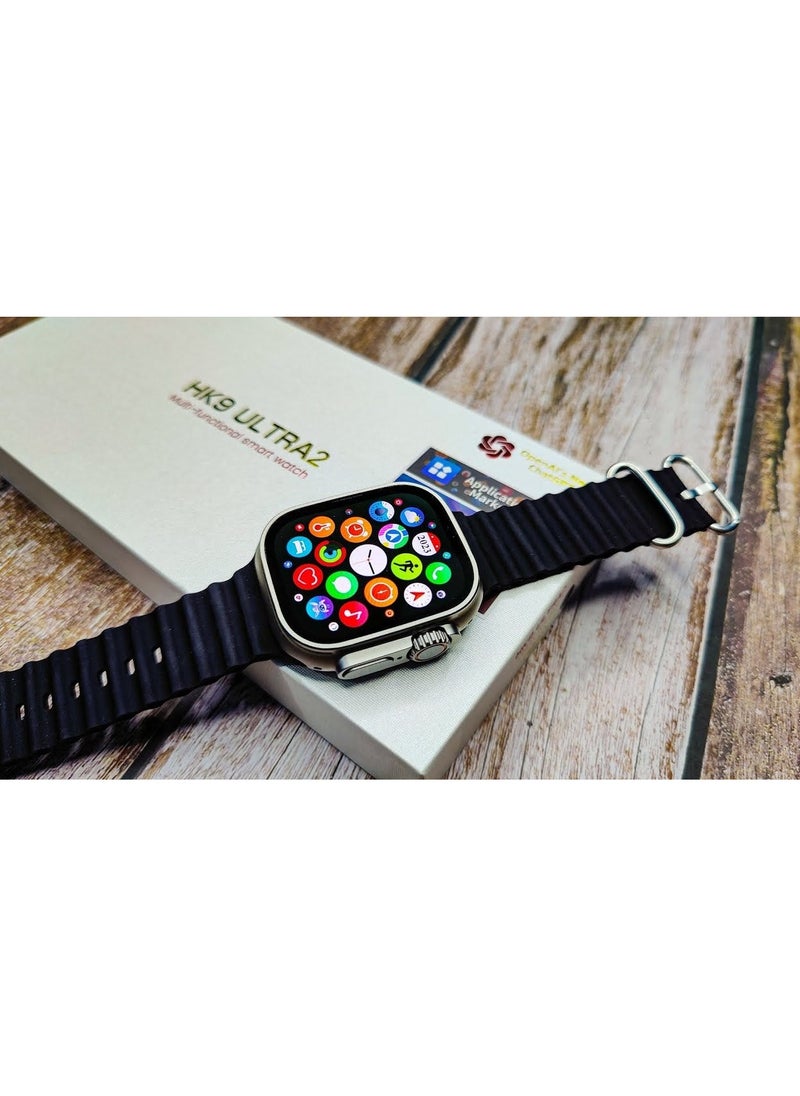 HK - HK 9 Ultra 2 Smart Watch With Wireless Charging Super AMOLED Display AI Chat GPT Playback Music For iOS & Android - Image 1