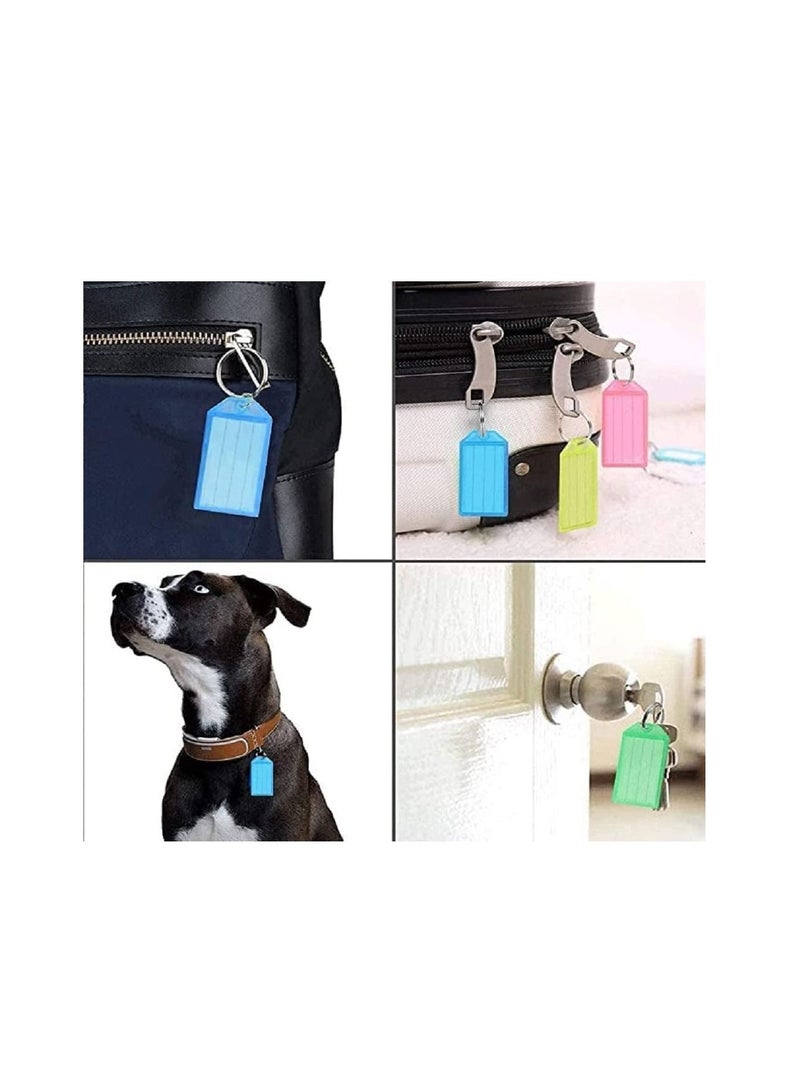 E COMMERCE  BAG E-commerce BAG 36 pieces Plastic Key ID Label Tags Multicolor with Split Keyring Keychain for Luggage Pet Name Hotel Office Room Memory Multiusers Stick - Image 4