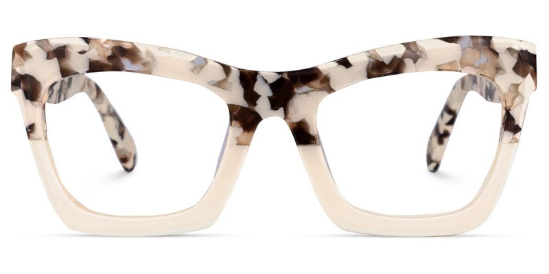 VOOGLAM Rectangle Eyeglasses for Women with Non-prescription Clear Lens Sienna Light Tortoise GWA035804-01 - Image 5