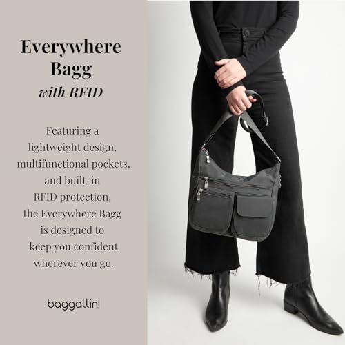 Baggallini Everywhere Bagg - Hobo Crossbody Bag for Women with RFID Wristlet – Water-resistant Travel Bag - Image 2
