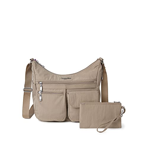 Baggallini Everywhere Bagg - Hobo Crossbody Bag for Women with RFID Wristlet – Water-resistant Travel Bag - Image 1