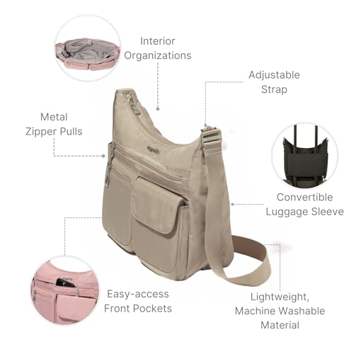 Baggallini Everywhere Bagg - Hobo Crossbody Bag for Women with RFID Wristlet – Water-resistant Travel Bag - Image 3