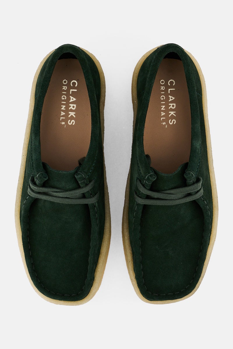 clarks أحذية كاجوال نسائية من نوع والابي بكعب قياسي، لون أخضر داكن - Image 4