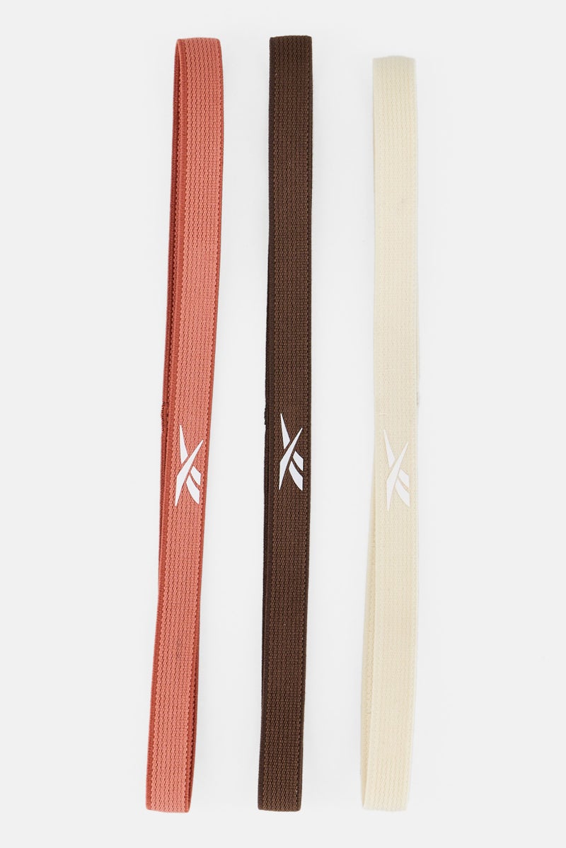 Reebok Women 3 Pieces Brand Logo Hair Band, Multicolor - Image 2