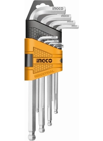 INGCO - HHK12091 Hex Allen Set with Ball End Cr-V 9 Pieces - Image 1