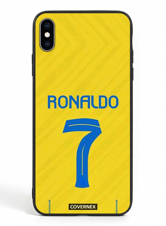Covernex Apple iPhone Xs Max Protective Case Cover Printed Featuring Cristiano Ronaldo Jersy Design - Image 2