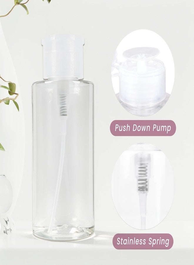 PANA 10oz. (Quantity: 2 Pieces) Liquid Push Down Pump Dispenser Empty Bottle with Flip Top Cap (Clear) - Image 3