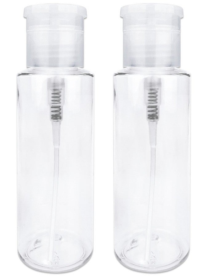 PANA 10oz. (Quantity: 2 Pieces) Liquid Push Down Pump Dispenser Empty Bottle with Flip Top Cap (Clear) - Image 1
