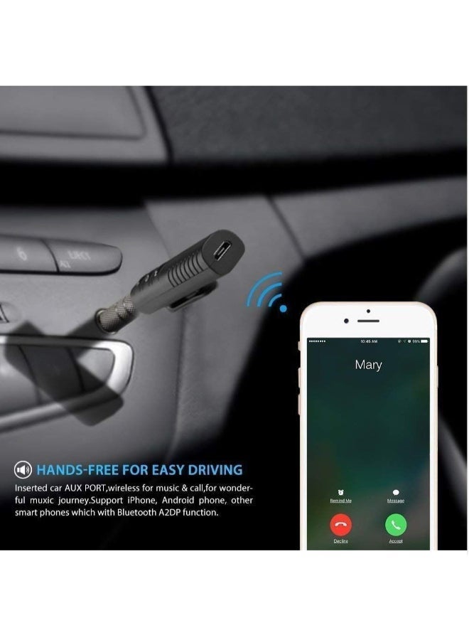 GO-DES Wireless Bluetooth 5.0 Receiver Converter - Rechargeable, with Powerful Subwoofer, AUX-Universal for Car Speakers and Headphones GD-BT104 - Image 4