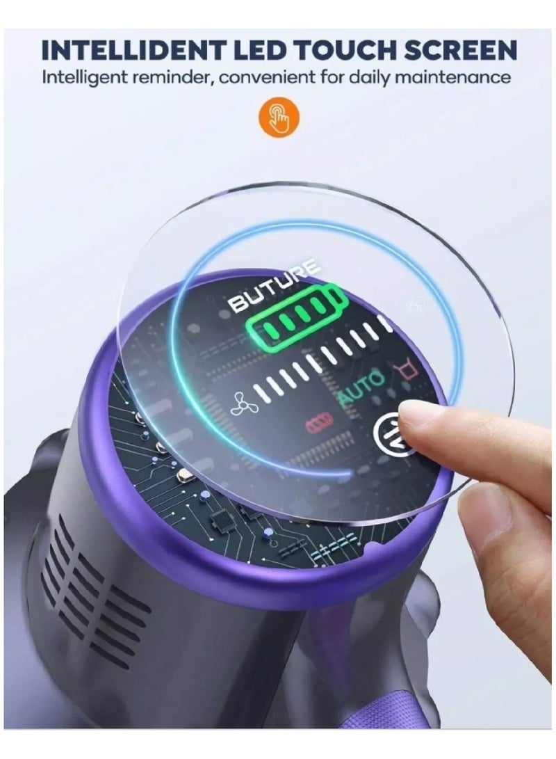 BuTure Vacuum Cleaner VC70 Cordless Vacuum Cleaner, Lightweight Handheld Vacuum, 450W 33KPa Stick Vacuum with Brushless Motor, up to 55 Min Runtime, for Pet Hair/Hardwood Floor/Carpet - Image 4