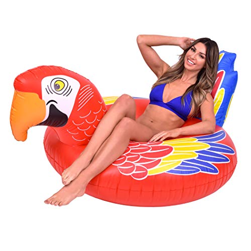 GoFloats Tropical Parrot Pool Float Party Tube Float in Style - Image 1