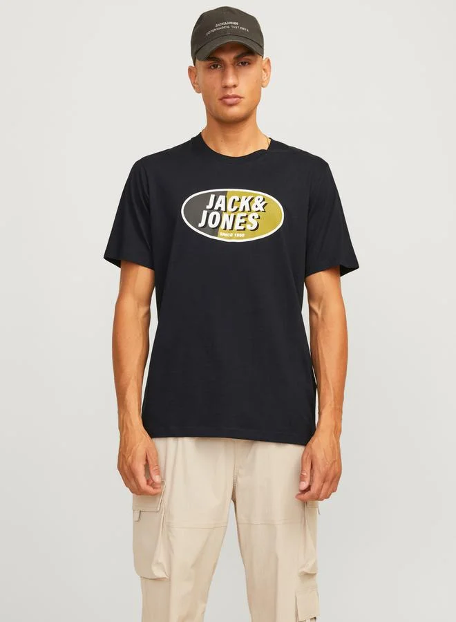JACK & JONES Logo Print Crew Neck T-Shirt