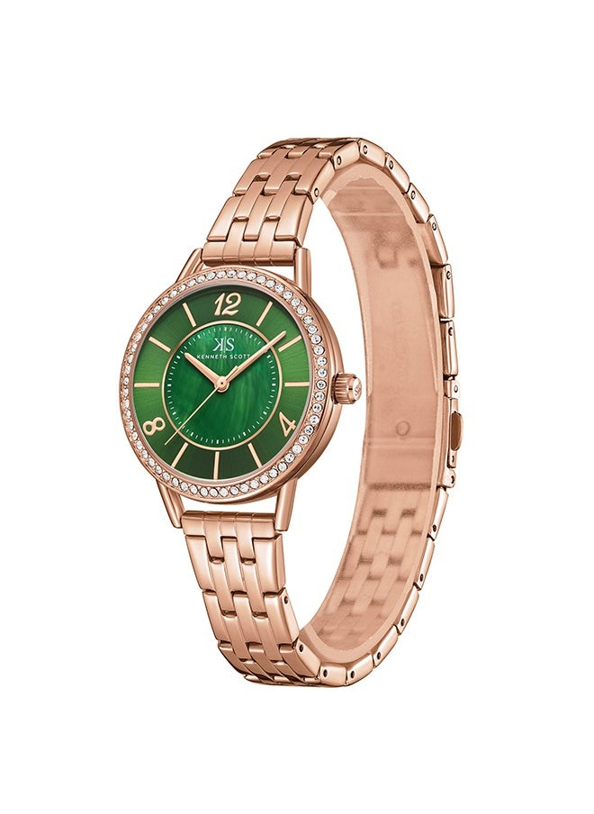 KENNETH SCOTT Women's Stainless Steel Analog Watch K23537-RBKMG - 32 mm  - Image 2