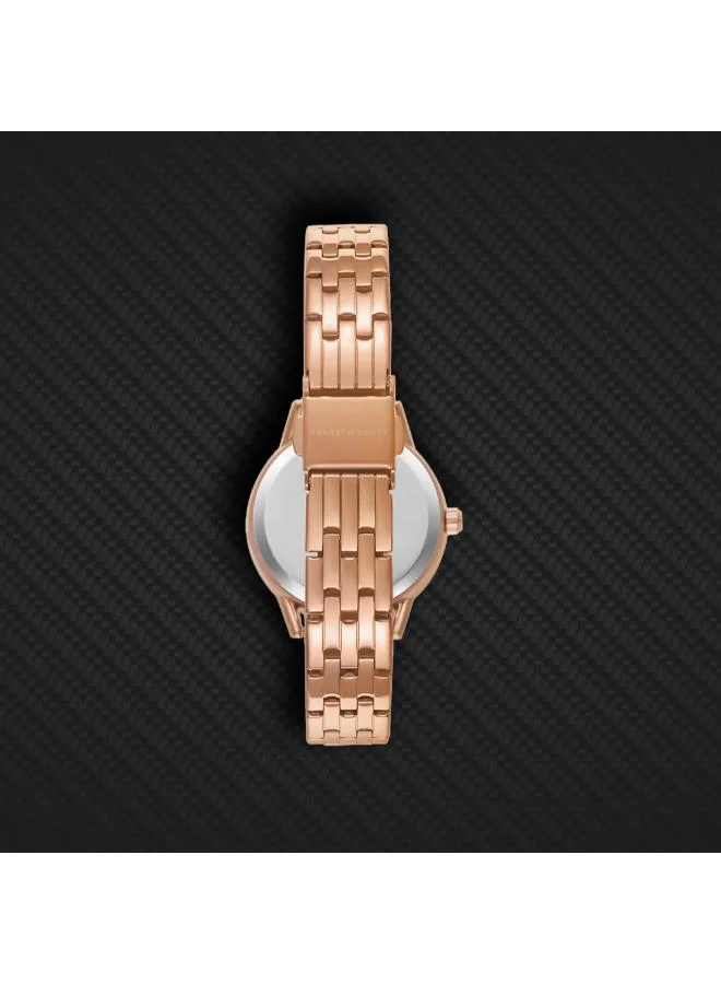 Kenneth Scott Green Kenneth Scott Women's PC21 Movement Watch, Analog Display and Stainless Steel Strap - K23537-RBKMG, Rose Gold for Women | Best Price UAE