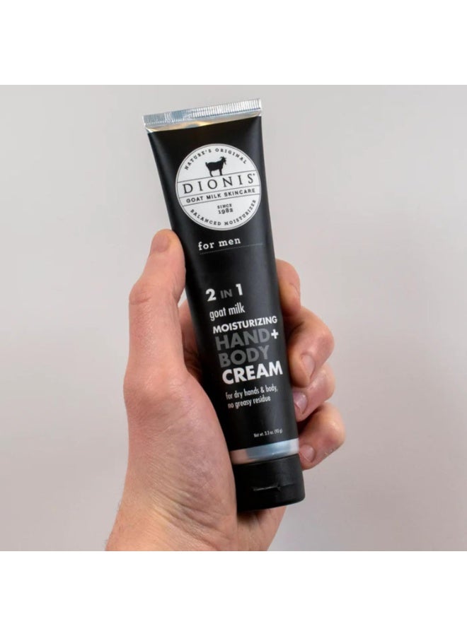 Dionis Goat Milk Skincare 3.3oz Hand & Body Cream For Men - Travel Size Hand Lotion For Hydrating & Moisturizing Dry Skin - Cruelty Free Cream Made In The USA - Paraben Free Formula - Image 4