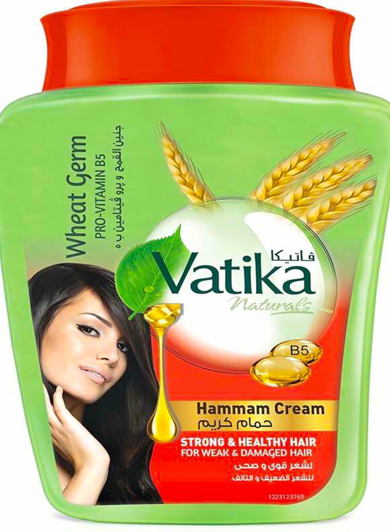 Vatika Naturals Hammam Cream Wheat Germ & Pro-Vitamin B5 450GM - Image 1