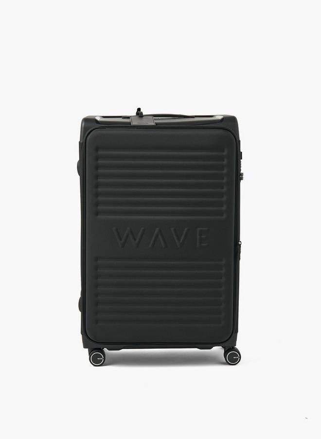 Wave Textured Softcase Luggage Trolley With Retractable Handle - 28 Inches Check-In Bag - Image 2