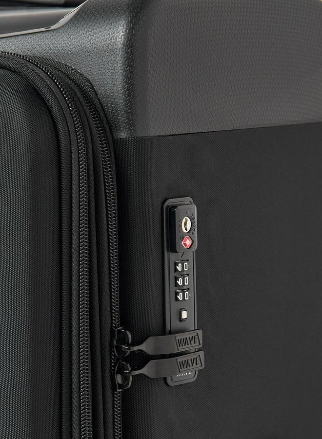 Wave Textured Softcase Luggage Trolley With Retractable Handle - 28 Inches Check-In Bag - Image 4