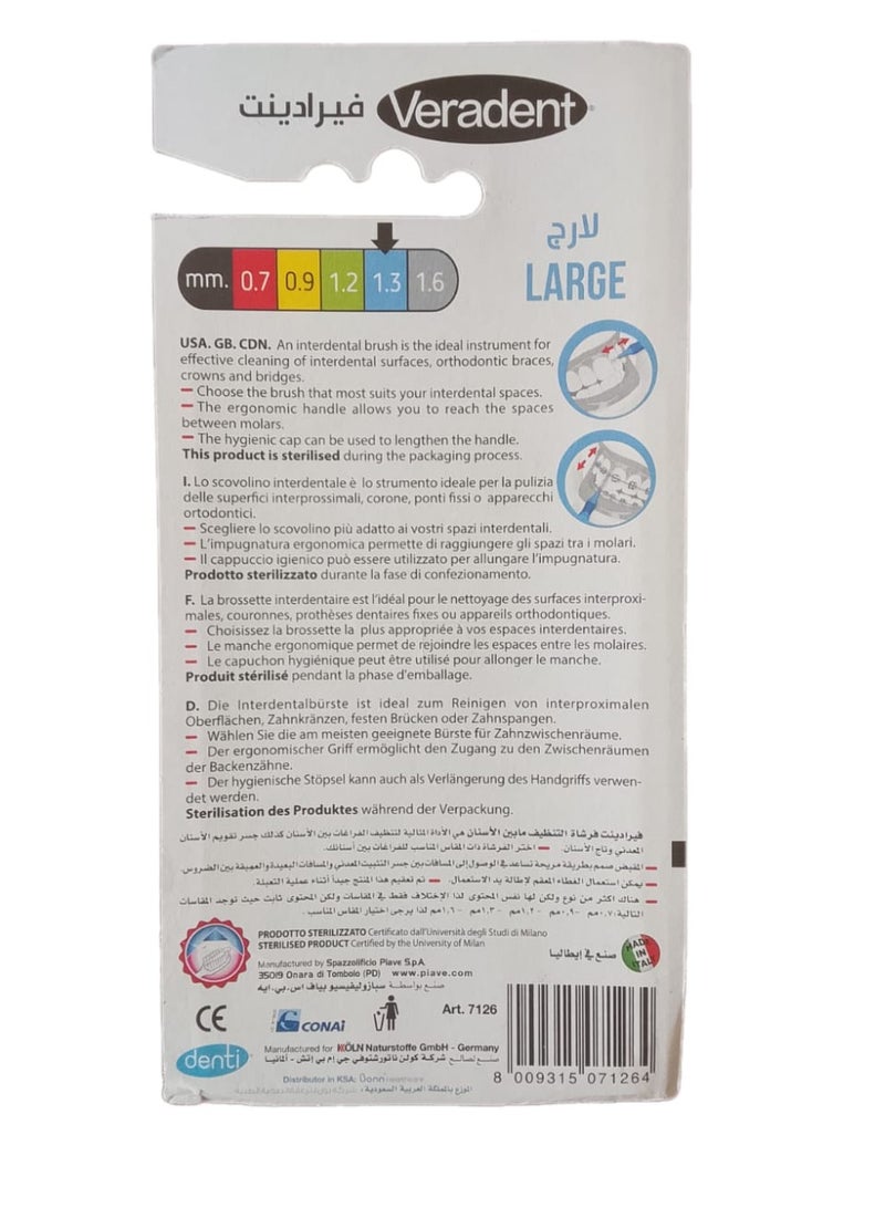 Veradent Interdental Brushes Large – 2 Packs × 6 Brushes | Precise Dental Care - Image 2