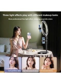 General Live Anchor Special Fill Light Mobile Phone Beauty Lighting Desktop Ring Light Photo Indoor Portrait Selfie Light-Light Source Color:Desktop Model 【26cm Beauty Lamp + Single Camera + Selfie】 Weighte  - Image 4