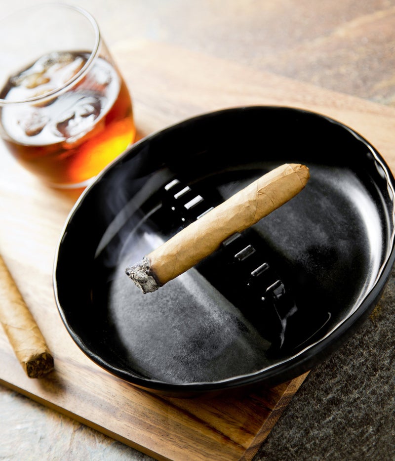 Fox Run 6121 Melamine Ash Tray, 6.75 x 6.75 x 1.25 inches, Black - Image 2