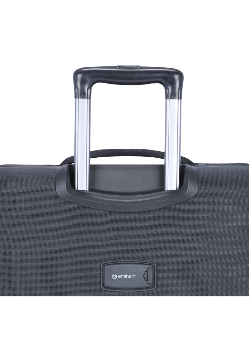 إيمينينت حقيبة سفر يونيسكس ناعمة بعجلات من البوليستر خفيفة الوزن قابلة للتوسيع مع قفل  ثلاثي الأرقام أسود - Image 5
