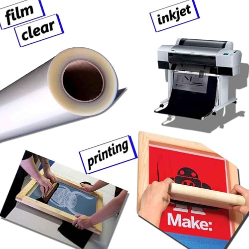 Tiger-Hoo 24" x100ft. 1 Roll Screen Printing Film Waterproof Inkjet Transparent Film for Water-based Pigment and Dye Ink Jet Printers - Image 4