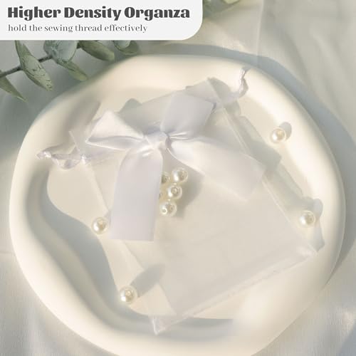 Esdallina 40 PCS 3.6"x4.7" Premium Sheer Organza Bags White Wedding Favor Bags Jewelry Gift Bags for Party Christmas Festival - Image 5