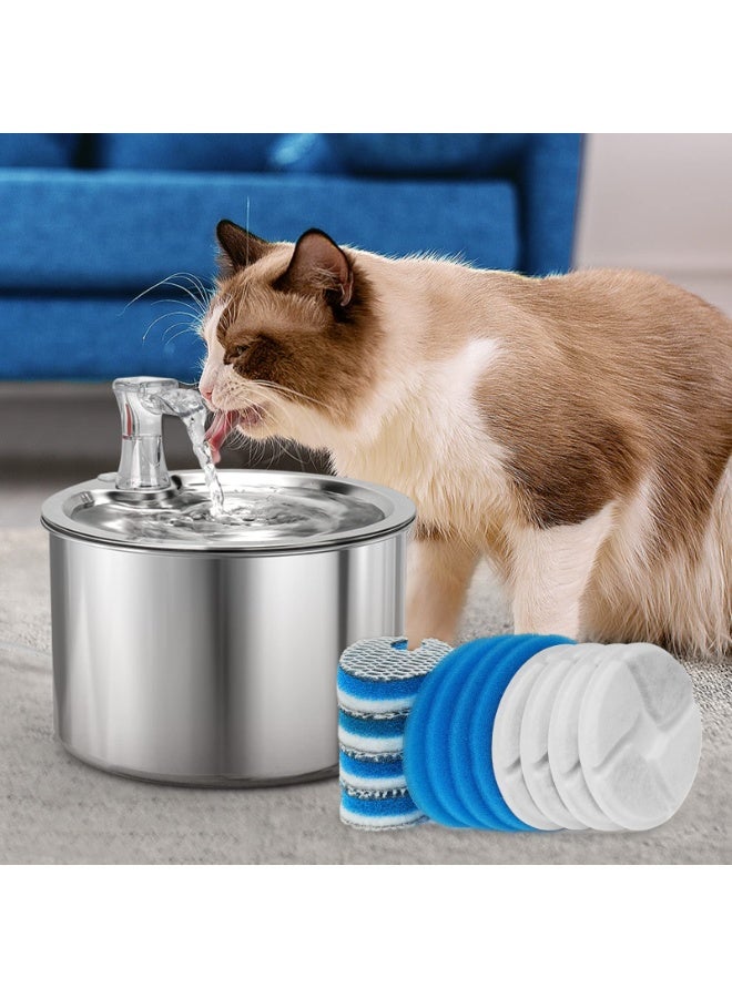 4 Pack Cat Water Fountain Filters, Carbon Filters and 8D Filters for Cat Water Fountain Stainless Steel - Image 5