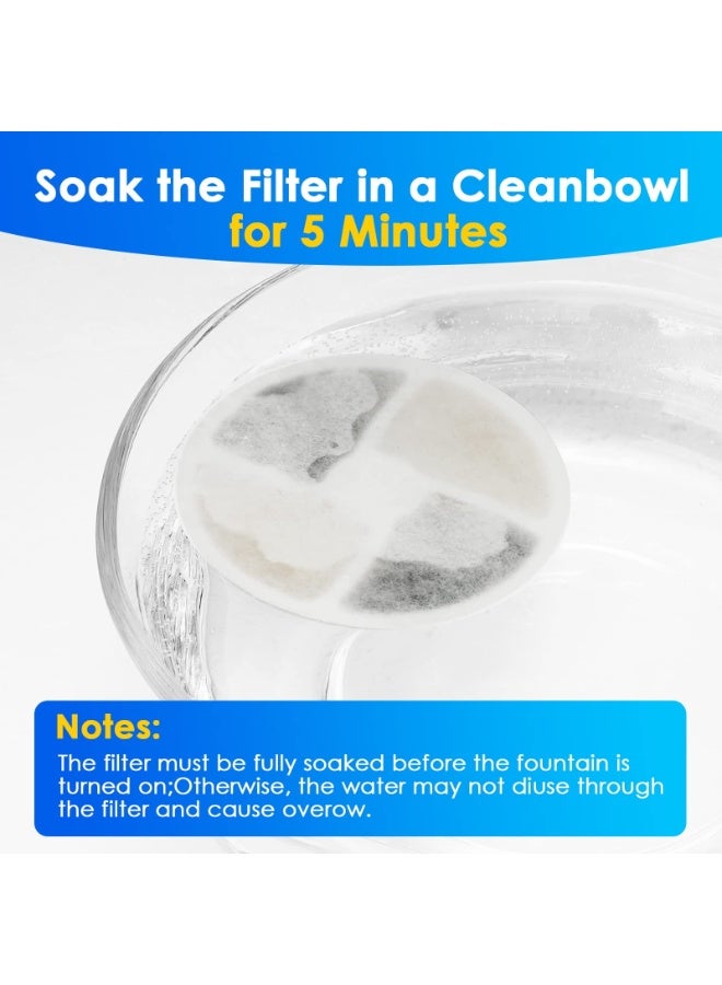 4 Pack Cat Water Fountain Filters, Carbon Filters and 8D Filters for Cat Water Fountain Stainless Steel - Image 4