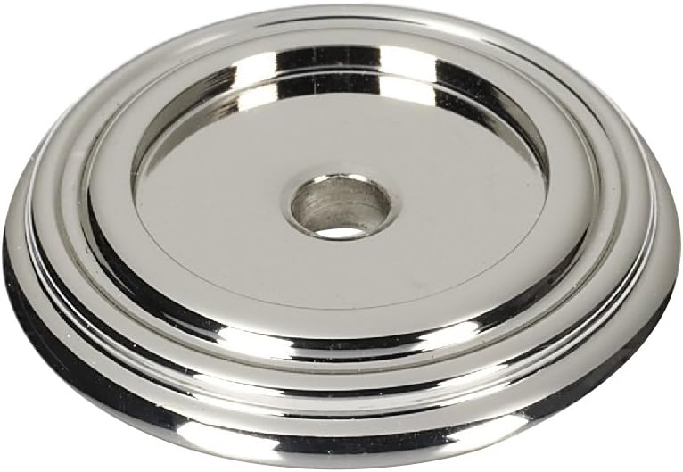 Alno A616-14-PN Charlie’s Collection Transitional Backplates, 1-1/4", Polished Nickel - Image 1