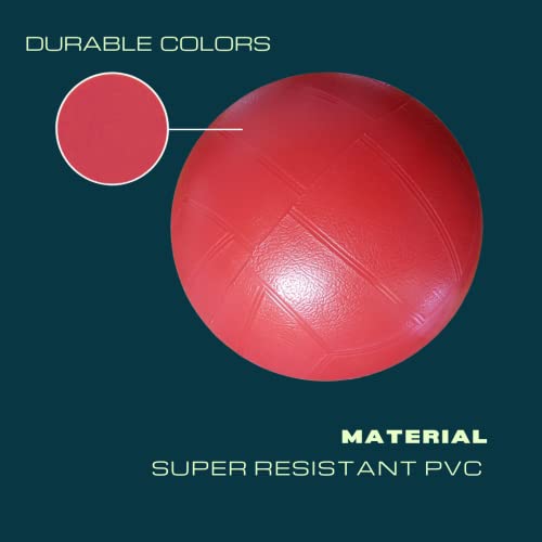 Jupiter Industries Inflatable Vinyl Handball for Pool, Beach & Garden|Perfect for Outdoor & Indoor Play|PVC Ball for Kids with 2 Inflating Pins|Size : 22cm (9 Inches)|Red Earth - Image 3