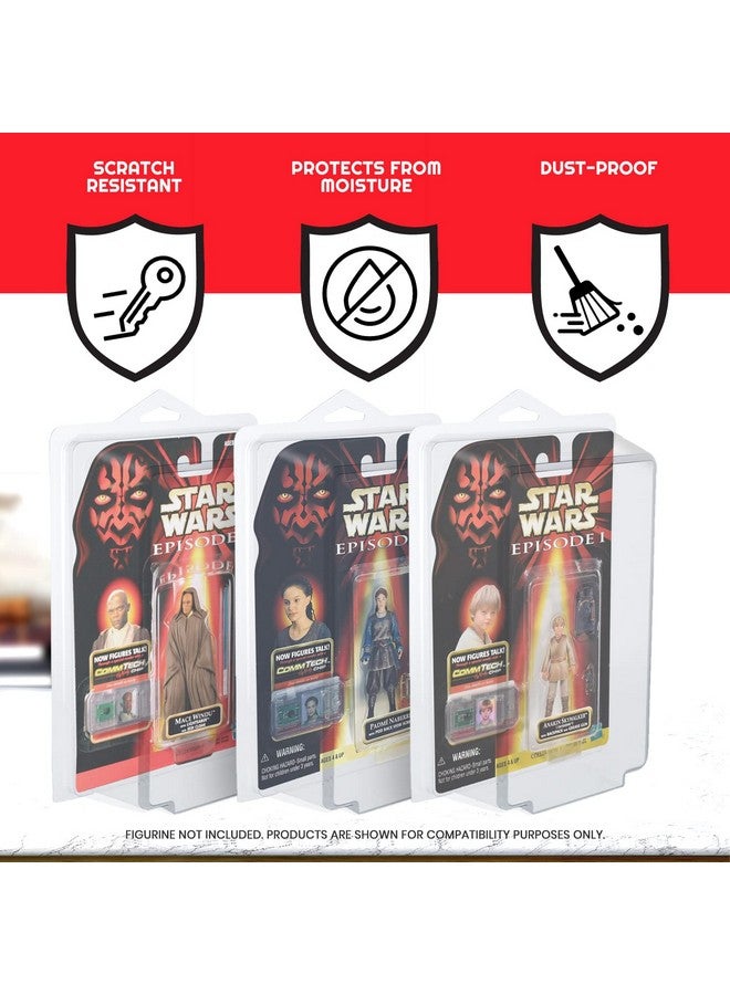 EVORETRO Action Figure Display Case Blister Type Compatible With 3.75In Figures Marvel Legends Star Wars Vintage Gijoe Masters Of The Universe Motu Figures Carded 0.35Mm Thick Clear Pet 25 Pack - Image 3