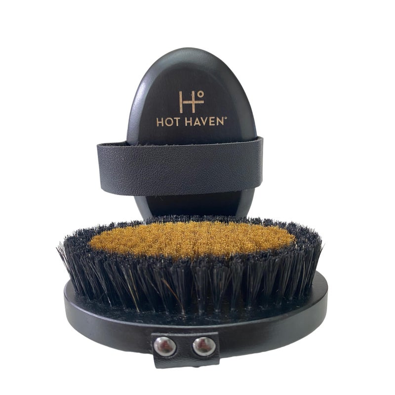 HOT HAVEN Ionic Copper Dry Brushing Body Brush for Lymphatic Drainage, Exfoliating Body Dry Brush for Radiant Skin, Dry Skin Brush for Cellulite, Blood Circulation Improvement, Reduce Stress - Image 1