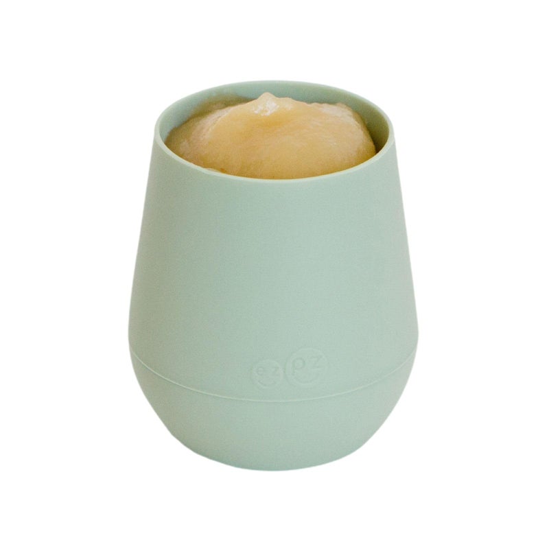 ezpz Tiny Cup (Sage) - 4 months+ - 100% Silicone Training Cup for Infants - Designed by a Pediatric Feeding Specialist - Baby-Led Weaning Essentials & Baby Gifts - Image 4