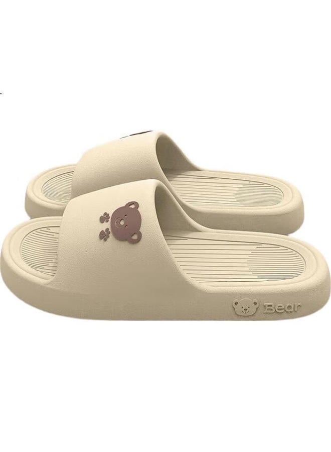 Scarecrow Couple Thick-Soled Bath Slippers For Men And Women Indoor And Outdoor Use Khaki 44-45 - Image 3