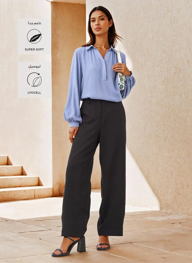 Splash FAV Regular Fit Textured Collared Top