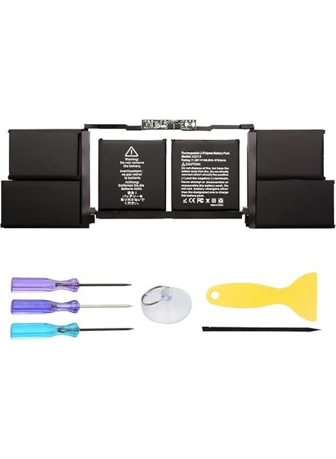 بطارية لابتوب A2113 لماك بوك برو 16 بوصة ريتينا (2019) EMC 3347 - سعة عالية Li-Polymer 8700mAh - Image 1