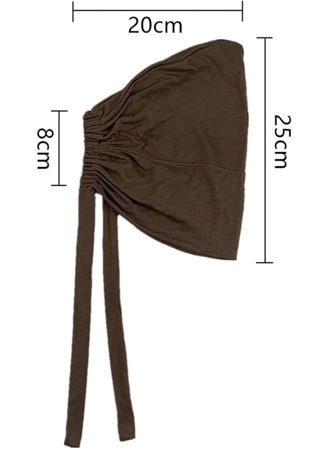 HY Women Under Scarf, 3PCS Chemo Headwear Hat Hijab Cap Islamic Muslim with Tie-Back Closure  - Image 2
