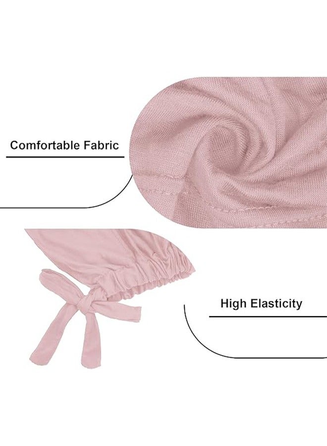 HY Women Under Scarf, 3PCS Chemo Headwear Hat Hijab Cap Islamic Muslim with Tie-Back Closure  - Image 4