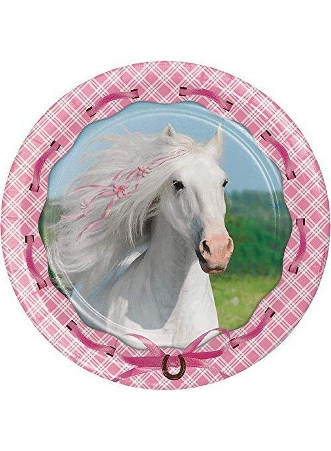 CREATIVE CONVERTING Heart My Horse Luncheon Plate 6 7/8 In (8) Birthday Party Supplies - Image 2