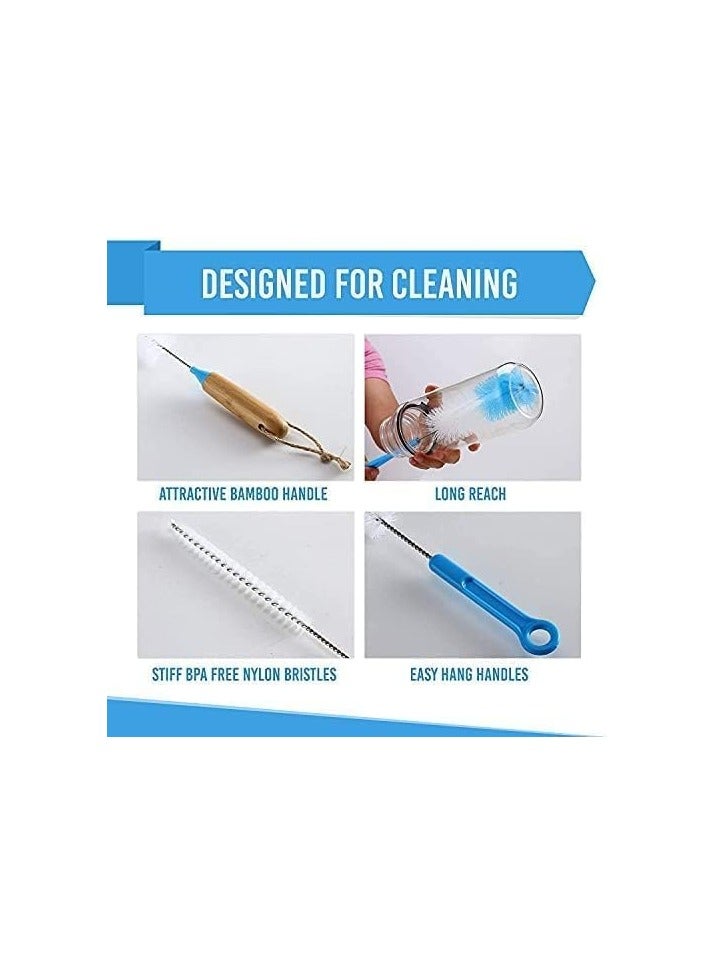 Set of 5 Bottle Brushes for Cleaning Baby Bottles - Image 2